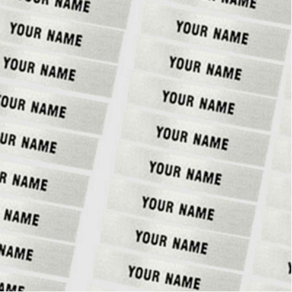 Iron-on Name Labels