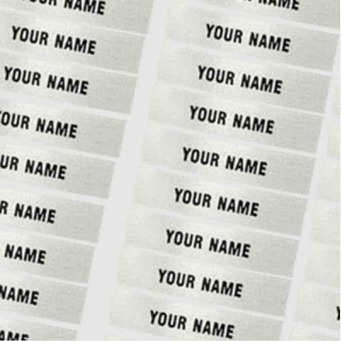 Iron-on Name Labels